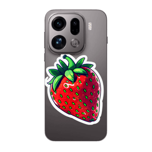 Oppo Find X9 Pro strawberry Transparent Silicone TPU Θήκη