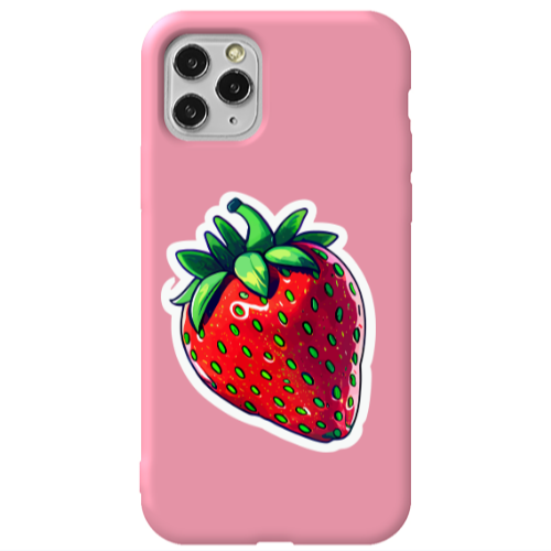 Apple iPhone 11 Pro strawberry Pink Colored Silicone TPU Θήκη
