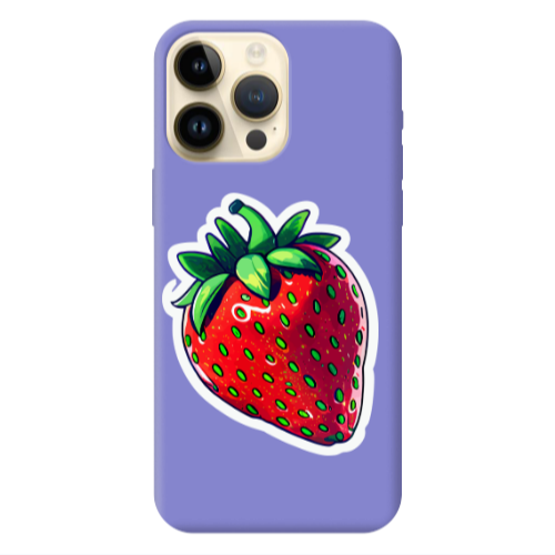 Apple iPhone 13 Pro Max strawberry Purple Colored Silicone TPU Θήκη
