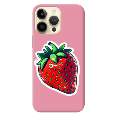 Apple iPhone 13 Pro Max strawberry Pink Colored Silicone TPU Θήκη