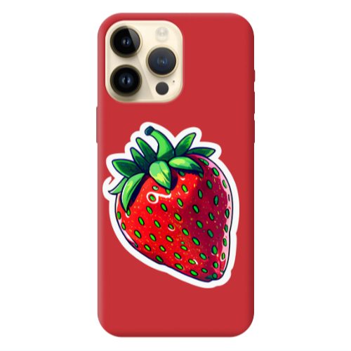 Apple iPhone 13 Pro Max strawberry Red Colored Silicone TPU Θήκη