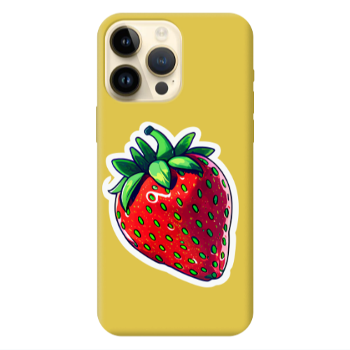 Apple iPhone 13 Pro Max strawberry Yellow Colored Silicone TPU Θήκη