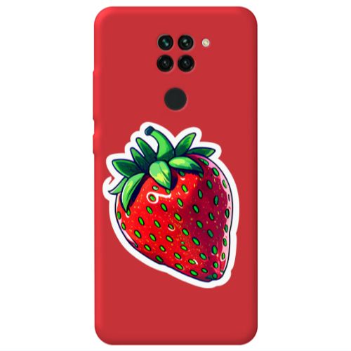 Xiaomi Redmi Note 9 strawberry Red Colored Silicone TPU Θήκη