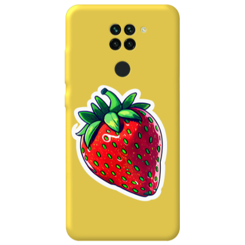 Xiaomi Redmi Note 9 strawberry Yellow Colored Silicone TPU Θήκη