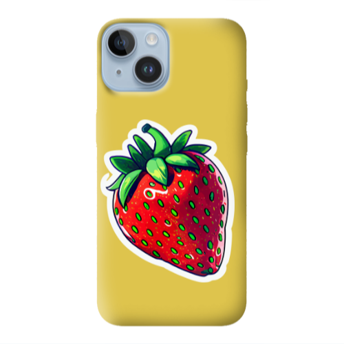 Apple iPhone 14 Plus strawberry Yellow Colored Silicone TPU Θήκη