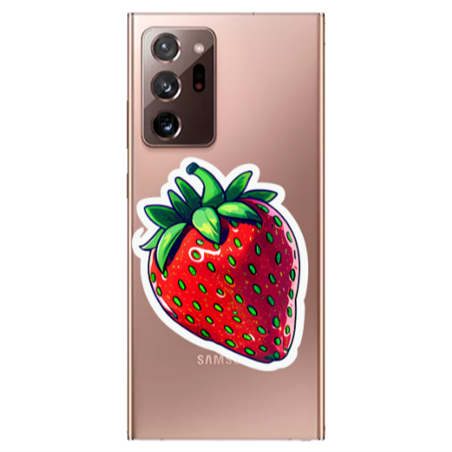 Samsung Note 20 Ultra strawberry Transparent Silicone TPU Θήκη