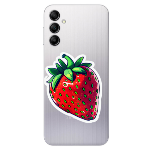 Samsung A24 strawberry Transparent Silicone TPU Θήκη
