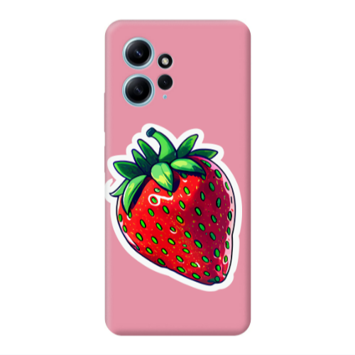 Xiaomi Redmi Note 12 4G strawberry Pink Colored Silicone TPU Θήκη