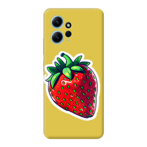 Xiaomi Redmi Note 12 4G strawberry Yellow Colored Silicone TPU Θήκη