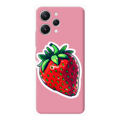 Xiaomi Redmi 12 strawberry Pink Colored Silicone TPU Θήκη