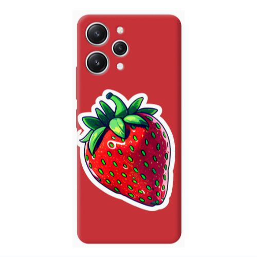 Xiaomi Redmi 12 strawberry Red Colored Silicone TPU Θήκη