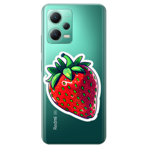 Xiaomi Redmi Note 12 Pro Plus 5G strawberry Transparent Silicone TPU Θήκη