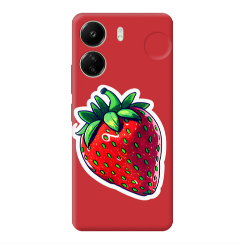 Xiaomi Redmi 13C strawberry Red Colored Silicone TPU Θήκη