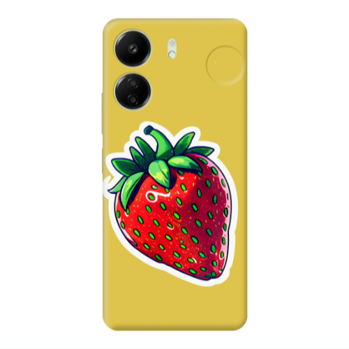 Xiaomi Redmi 13C strawberry Yellow Colored Silicone TPU Θήκη