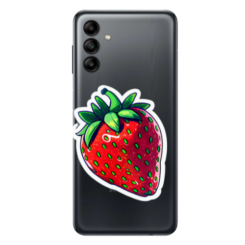 Samsung A13 5G strawberry Transparent Silicone TPU Θήκη