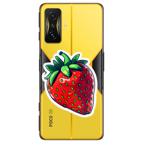 Xiaomi Poco F4 Gt strawberry Transparent Silicone TPU Θήκη