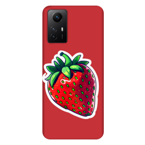 Xiaomi Redmi Note 12s strawberry Red Colored Silicone TPU Θήκη
