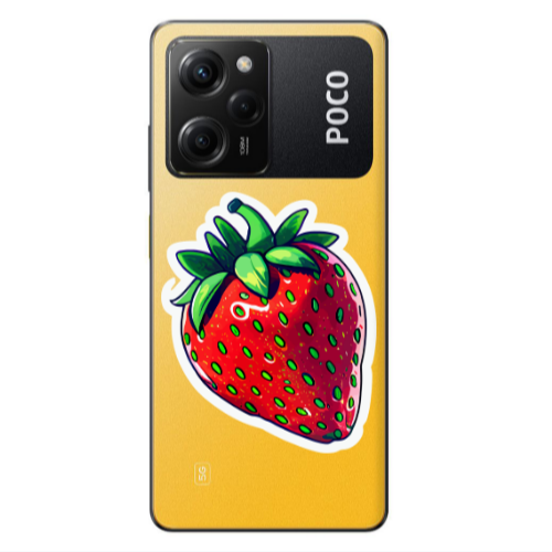 Xiaomi Poco X5 Pro strawberry Transparent Silicone TPU Θήκη