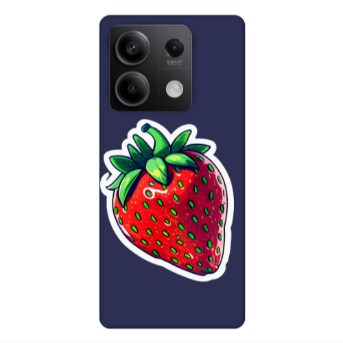Xiaomi Redmi Note 13 5G strawberry Dark blue Colored Silicone TPU Θήκη