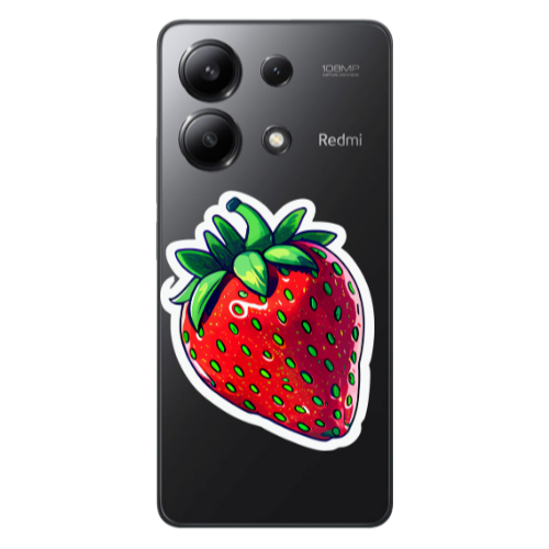 Xiaomi Redmi Note 13 4G strawberry Transparent Silicone TPU Θήκη
