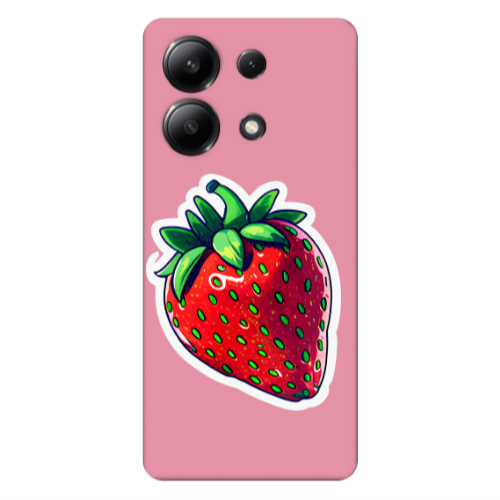Xiaomi Redmi Note 13 4G strawberry Pink Colored Silicone TPU Θήκη