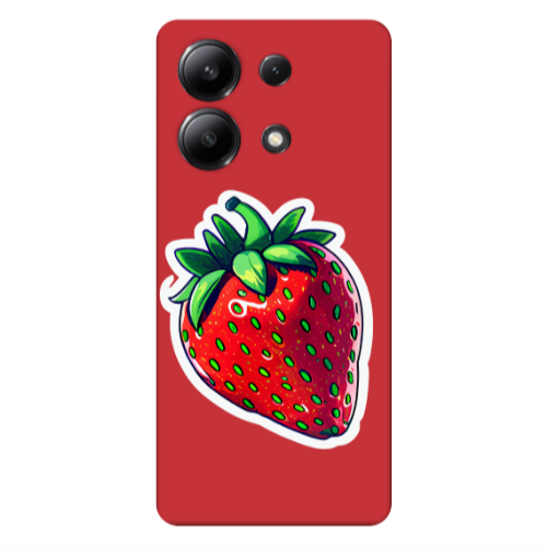 Xiaomi Redmi Note 13 4G strawberry Red Colored Silicone TPU Θήκη