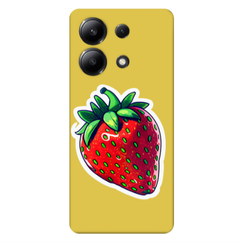 Xiaomi Redmi Note 13 4G strawberry Yellow Colored Silicone TPU Θήκη