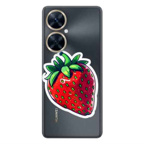 Huawei Nova 11i strawberry Transparent Silicone TPU Θήκη