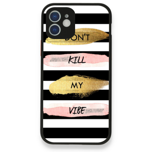 Apple iPhone 12 Kill my vibe Black Glossy Θήκη