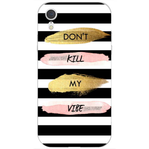 Apple iPhone Xr Kill my vibe Transparent Silicone TPU Θήκη