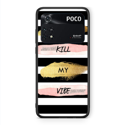 Xiaomi Poco M4 Pro 4G Kill my vibe Black Glossy Θήκη