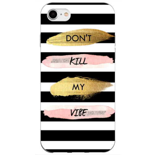 Apple iPhone SE 2020 Kill my vibe Transparent Silicone TPU Θήκη