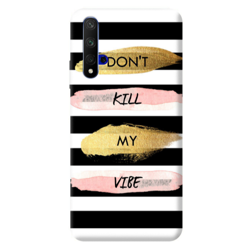 Huawei Nova 5 T Kill my vibe Transparent Silicone TPU Θήκη