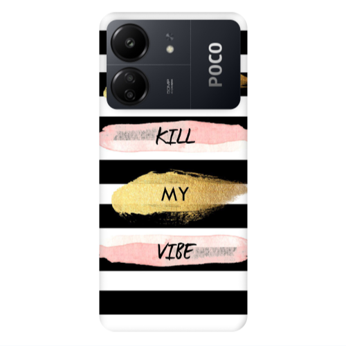 Xiaomi Poco C65 Kill my vibe Transparent Silicone TPU Θήκη