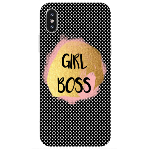 Apple iPhone X Girl boss make up Transparent Silicone TPU Θήκη