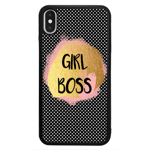 Apple iPhone X Girl boss make up Black Glossy Θήκη