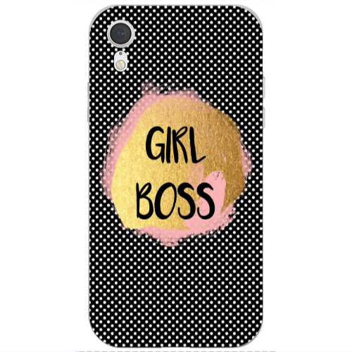 Apple iPhone Xr Girl boss make up Transparent Silicone TPU Θήκη