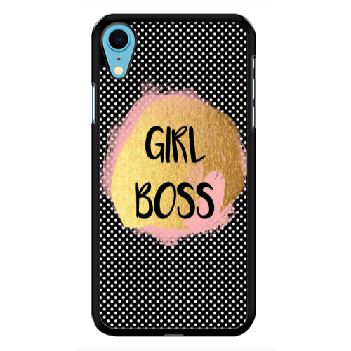 Apple iPhone Xr Girl boss make up Black Glossy Θήκη