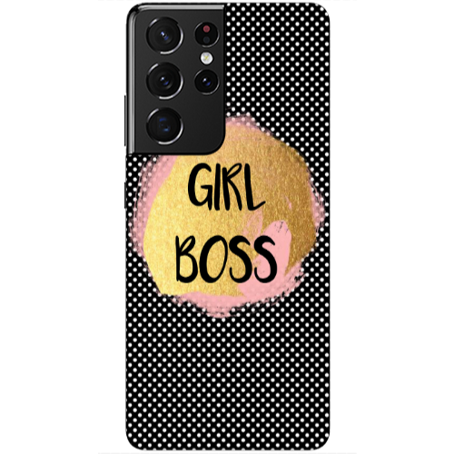Samsung S21 Ultra Girl boss make up Transparent Silicone TPU Θήκη