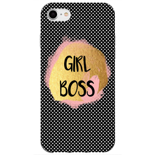 Apple iPhone SE 2020 Girl boss make up Transparent Silicone TPU Θήκη