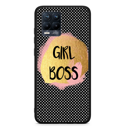 Realme 8  Girl boss make up Black Glossy Θήκη