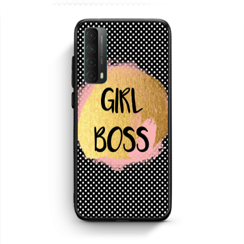 Huawei P Smart 2021 Girl boss make up Black Glossy Θήκη