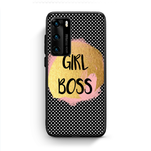 Huawei P40 Girl boss make up Black Glossy Θήκη