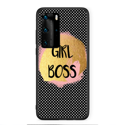 Huawei P40 Pro Girl boss make up Black Glossy Θήκη