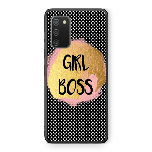 Samsung A02s Girl boss make up Black Glossy Θήκη