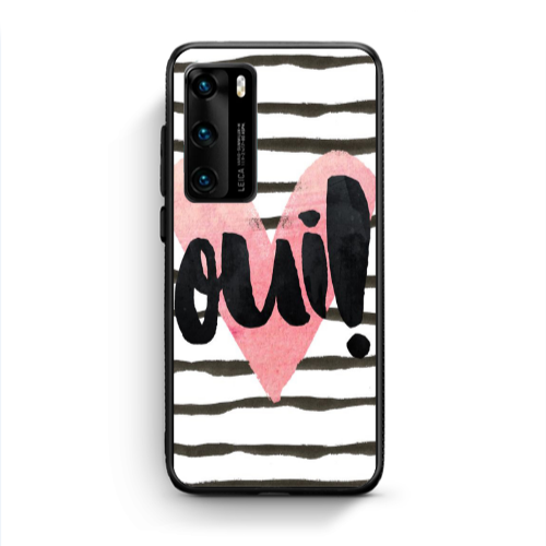 Huawei P40 Girl boss qoui Black Glossy Θήκη
