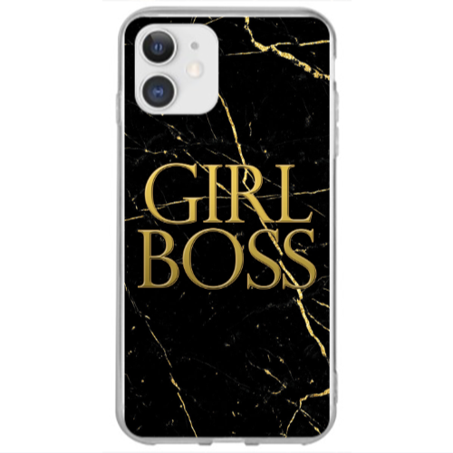 Apple iPhone 12 Girl boss marble Transparent Silicone TPU Θήκη