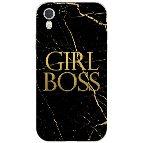 Apple iPhone Xr Girl boss marble Transparent Silicone TPU Θήκη