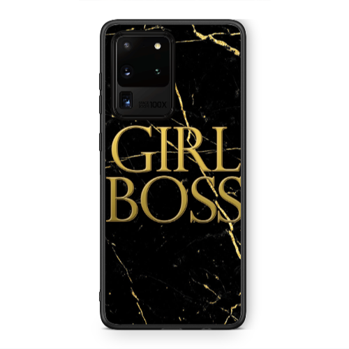 Samsung S20 Ultra Girl boss marble Black Glossy Θήκη