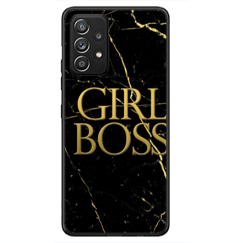 Samsung A33 Girl boss marble Black Glossy Θήκη